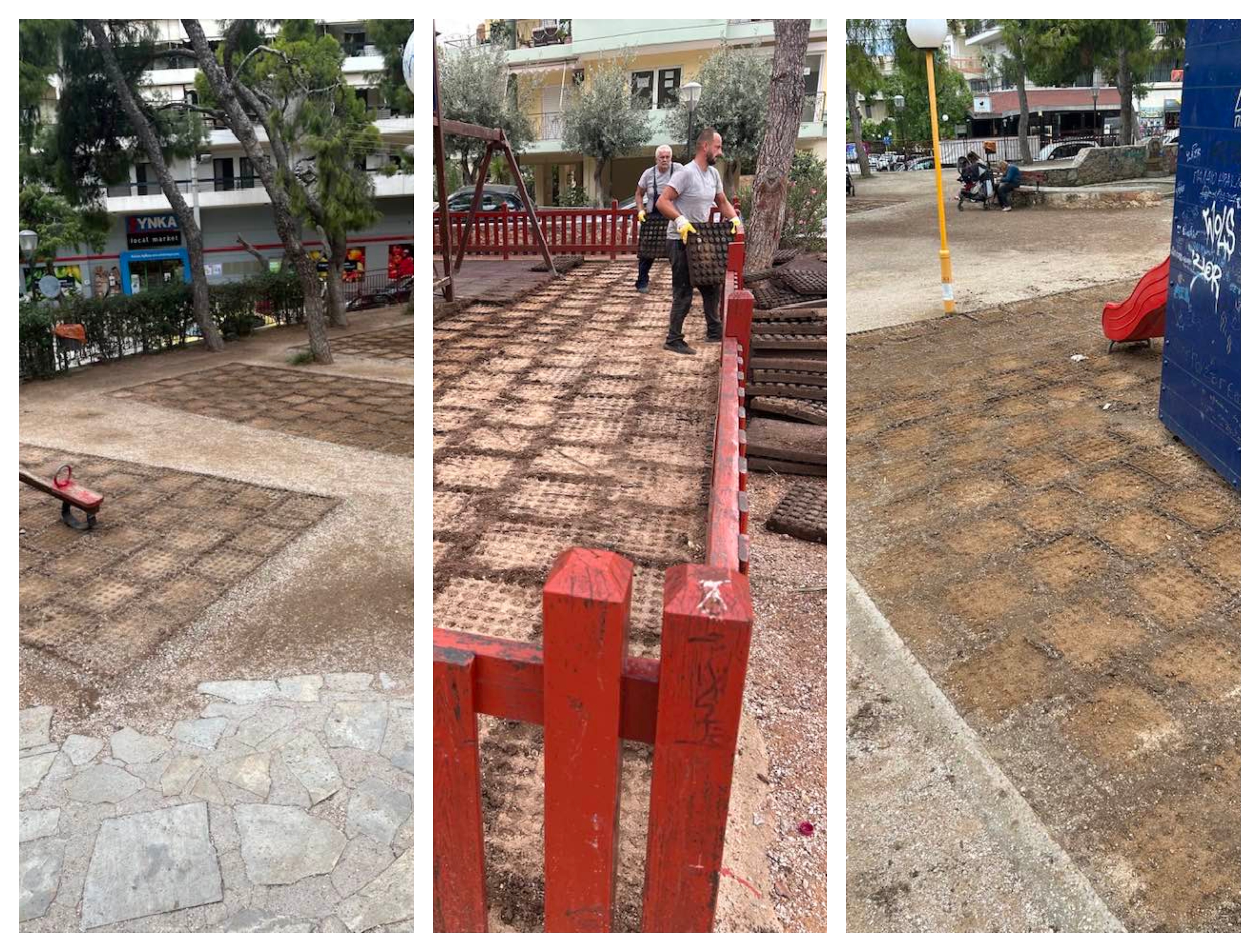 Ξεκίνησαν τα έργα ανάπλασης και στην πλατεία Μανδηλαρά από τον Δήμο Ηρακλείου Αττικής