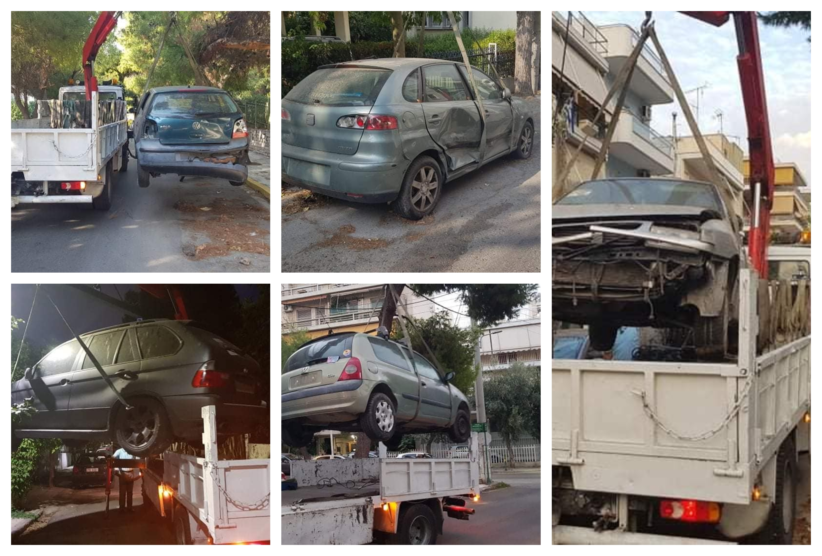Φθινοπωρινή επιχείρηση απομάκρυνσης εγκαταλελειμμένων αυτοκινήτων από τον Δήμο Ηρακλείου Αττικής