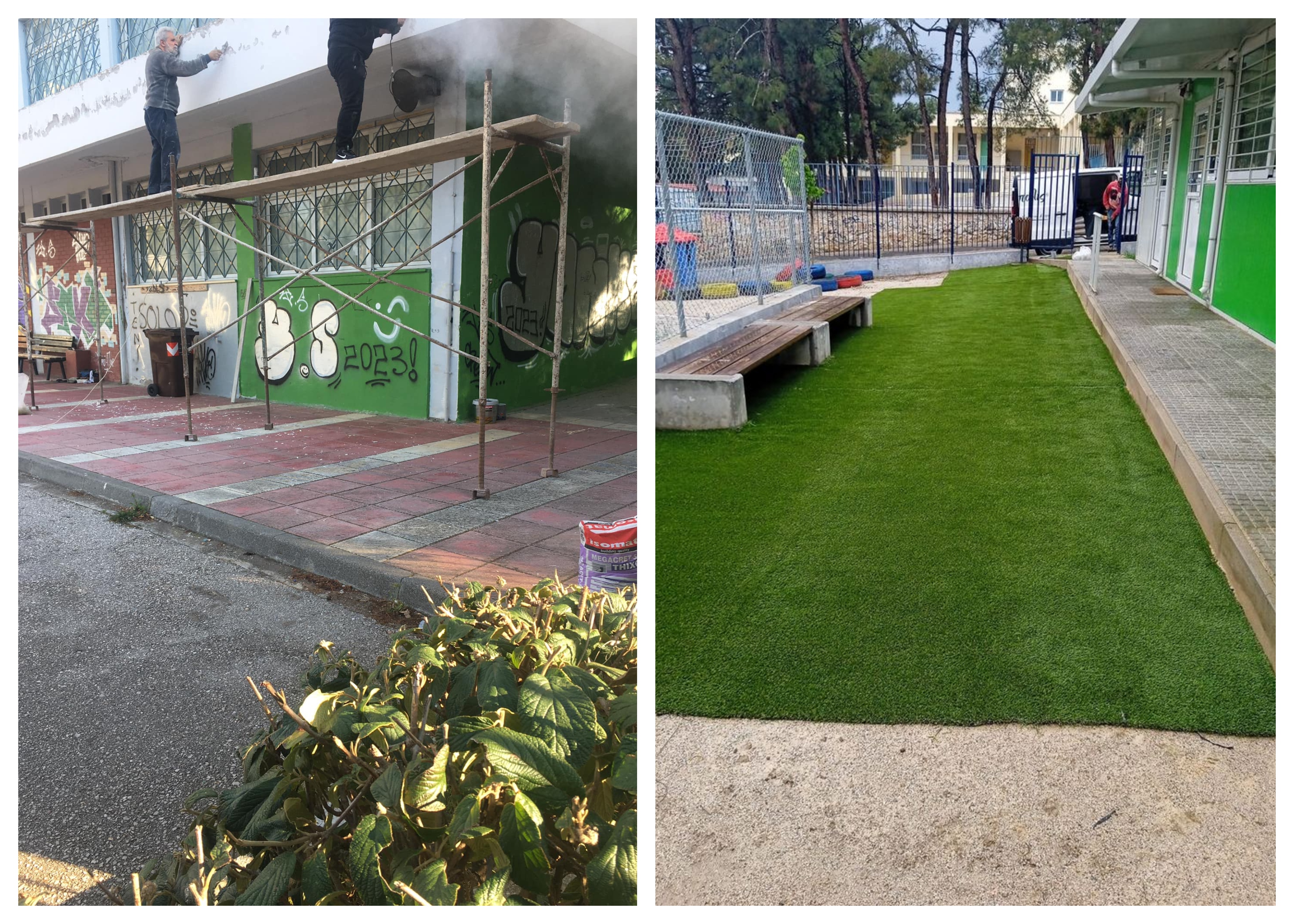 Ακόμα περισσότερα έργα σε σχολεία της πόλης μέσα στις διακοπές του Πάσχα από τη δημοτική αρχή Ηρακλείου Αττικής