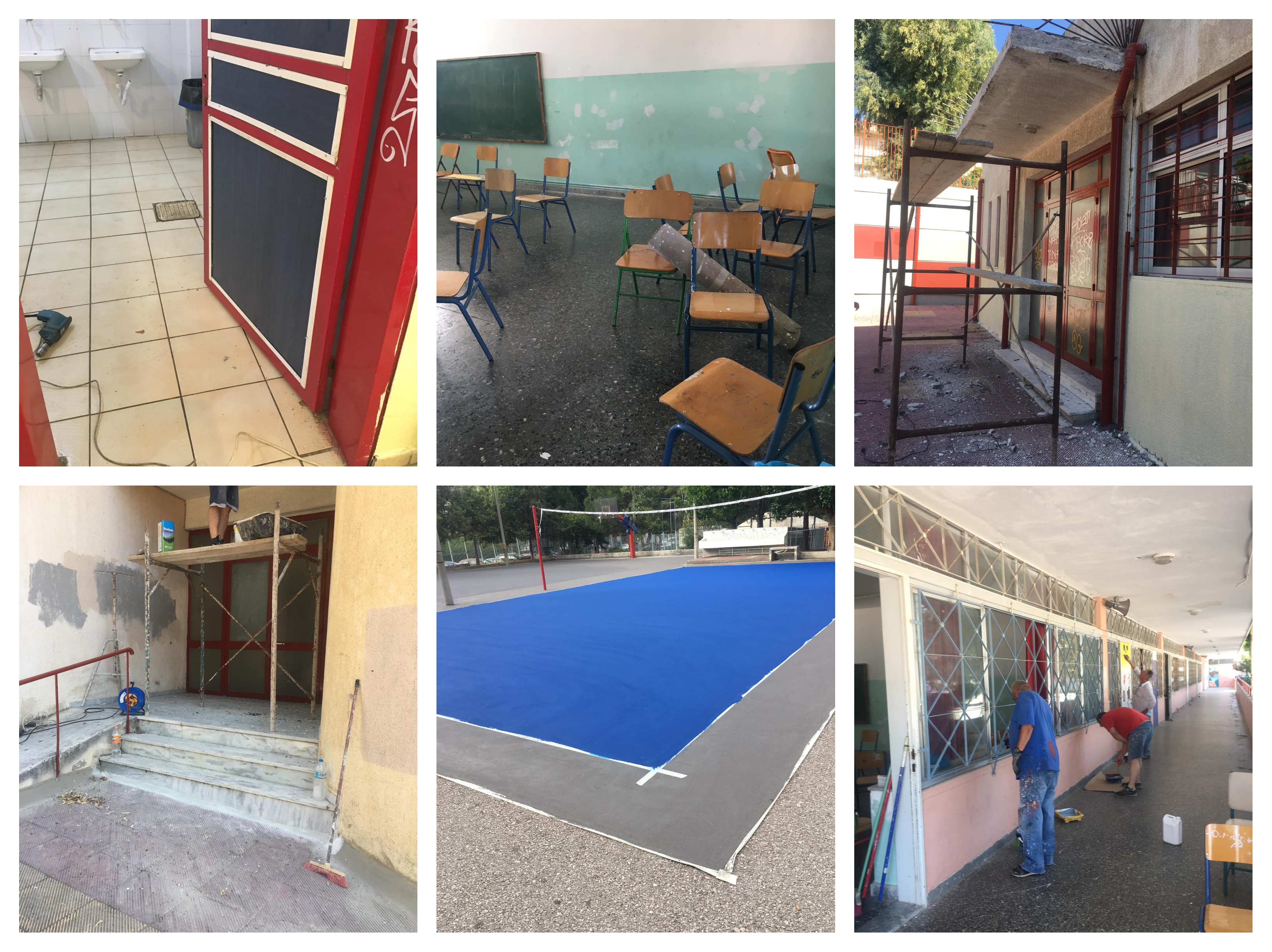 Καλοκαιρινές εντατικές εργασίες βελτίωσης των σχολείων του Δήμου Ηρακλείου Αττικής