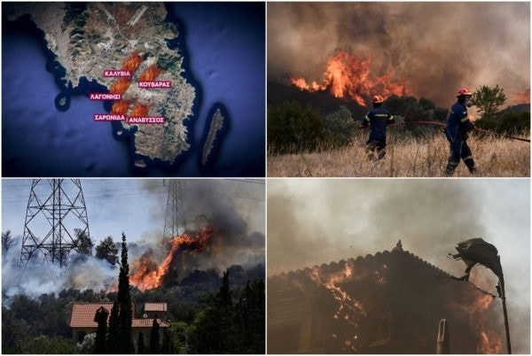 Αποστολή βοήθειας στα μέτωπα πυρκαγιάς της Αττικής